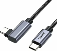 Kabelis USB Unitek USB-C - USB-C 1 m Juodai-sidabrinė (C14123BK-1M) kaina