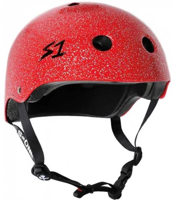S-ONE HELMET LIFER Raudonas GLOSS GLITTER L