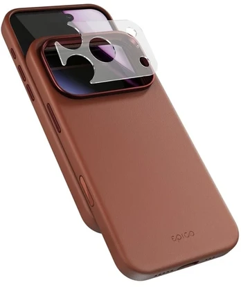 Dėklas Epico Leather Pro Mag+ Case for iPhone 17 Pro Max/18 Pro Max, Qi2 & MagSafe Compatible - Brown (Protection