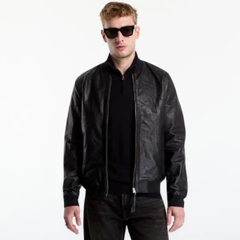 AllSaints Morten Bomber Black - Dydis XL (M011LF BLACK Striukės)