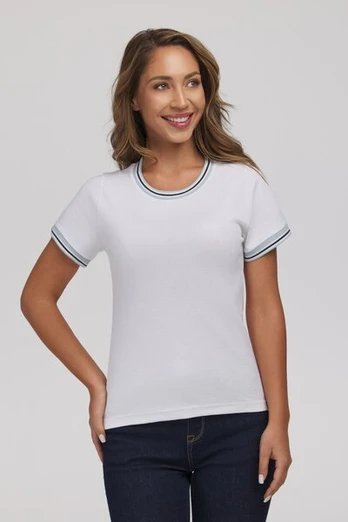 Marškinėliai moterims D EMMA 9580 WHITE