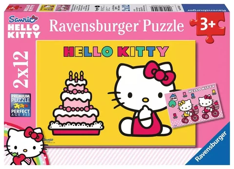 Ravensburger 2 dėlionės „Hello Kitty“, 2×12 det., nuo 3 m.