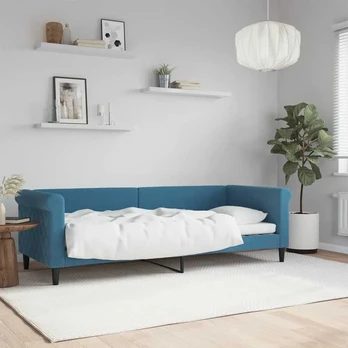 Lova Sofa, mėlynos spalvos, 80x200cm, aksomas