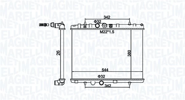 Variklio radiatorius MAGNETI MARELLI 350213156100