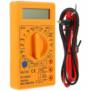Multimetras DT-830D – LCD ekranas, Universalus naudojimas, DC/AC įtampos matavimas