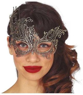 Fiesta Guld filigree halvmaske