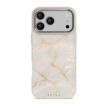 Vanilla Sand - Marble iPhone 17 Pro Max Case, Elite Light (MagSafe) / Silver