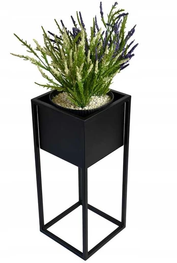 Gėlių stovas Gramix, 50x21x21 cm, juodas