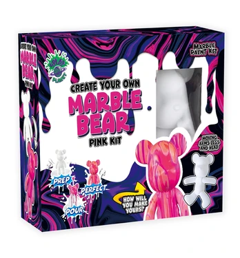 Splat Planet kūrybinis rinkinys Marble Bear rožinis