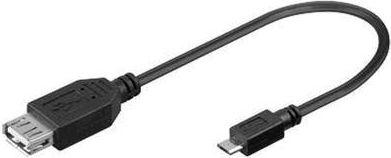 Adapteris USB PremiumCord microUSB - USB Juodas (kur-14)