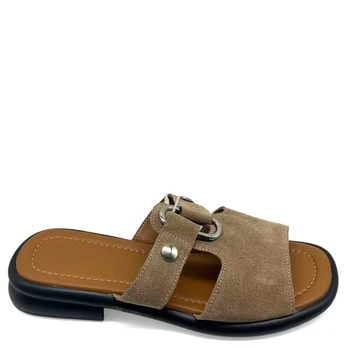 LA CONTE Šlepetės moterims, Smėlio, Slippers