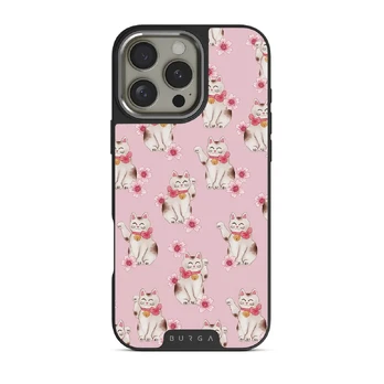 Maneki Neko - iPhone 16 Pro Max Case, Elite Dark (MagSafe) / Silver