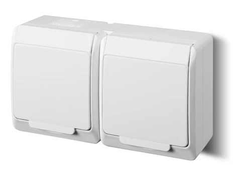 Elektro-Plast GNT paviršiaus lizdas Hermes 2x2P +