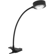 LIGHTME stalinė lempa "Powerlens Flex", spaustukas, juoda