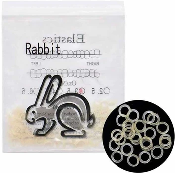 Angzhili Ortodontiniai elastikai Rabbit Soft, 3 x 100vnt