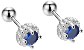 Blue Helix auskarai Nova Mėlyna