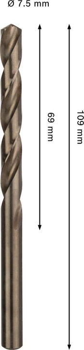 Bosch PRO HSS-Co grąžtas metal. 7,5mm, 1 vnt.