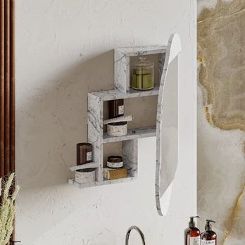 Vonios spintelė, Hanah Home, Debesis, Carrara, 60 x 75 x 13