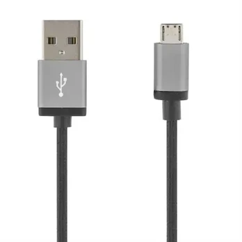 Mob. telefono kabelis DELTACO PRIME USB 2.0 "A-micro B", 1.0m, juodas / MICRO-110