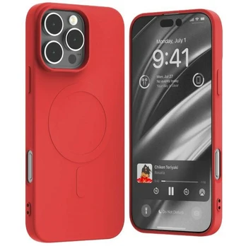 Dėklas Mercury MagSafe Semi-Silicone iPhone 16 Pro Max 6,9" raudona |red