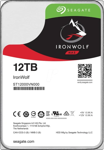 Seagate IronWolf vidinis kietasis diskas 12 TB 256 MB 3.5" Serial ATA III (ST12000VN0008)