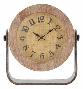 Stalinis laikrodis Round, Rudas, 23,5 × 24 × 7 cm