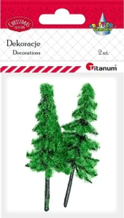 Plastikinės Kalėdų eglutės 2vnt - Titanum