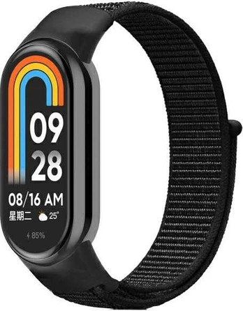 Beline dirželis Mi Band 9/8 NylonLoop juoda/juodas