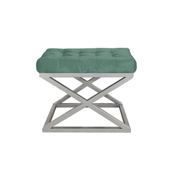 Pouffe Capraz - Silver, Green