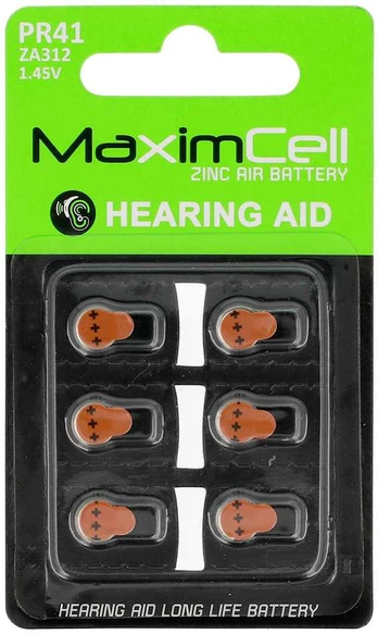 MaximCell batteries for hearing aids PR41 - 6pcs