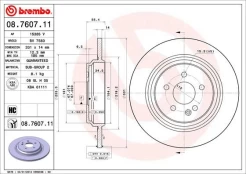 BREMBO 08.7607.11 Brake Disc kaina