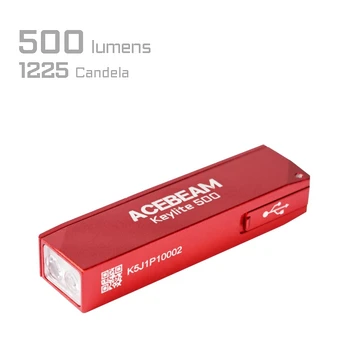 Acebeam Keylite 500 žibintuvėlis USB-C Raudonas