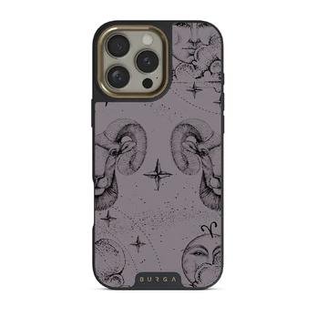 Aries - iPhone 16 Pro Case, Elite Dark (MagSafe) / Gold / Purple