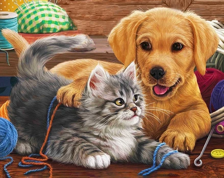 Deimantinis paveikslas True Friends WD2505