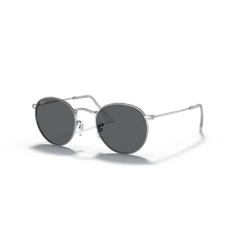 Ray-Ban Round Metal Small akiniai | Silver - Dark Grey