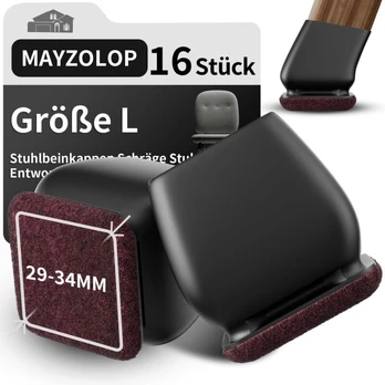 16 vnt. kėdžių kojų apsaugos 29–34 mm