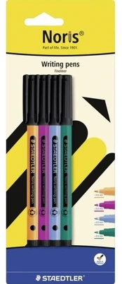 STAEDTLER Fineliner Noris writing pen, 4St BK