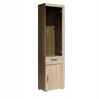 Vitrina su stalčiumi Damis 1D1W1S, ruda