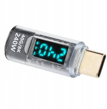 Usb C adapteris matuoklis testeris Pd 240 W 8k 60 Hz 40 Gbps A3
