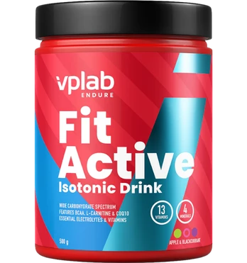 VPLab Nutrition FitActive Isotonic Drink, Apple and Blackcurrant, 500 g
