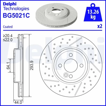 DELPHI BG5021C Brake Disc