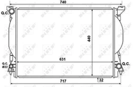 Variklio radiatorius NRF NRF 53957