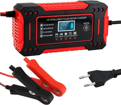 Išmanusis akumuliatoriaus įkroviklis 12v 6a su Lcd ekranu