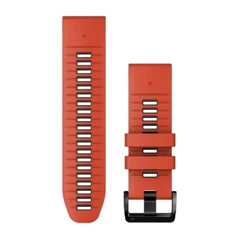 Garmin QuickFit 26 Watch Band Flame Red Graphite Laikrodžio dirželis