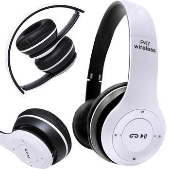 Belaidės ausinės P47 su Bluetooth ir mikrofonu