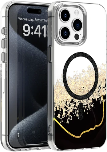 Dėklas Telforceone Epoxy Mag case for iPhone 14 Pro 6,1' juodas