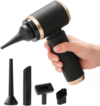 Hurtel Mini Foldable Handheld Car Vacuum Cleaner with Blower Function - Juodas