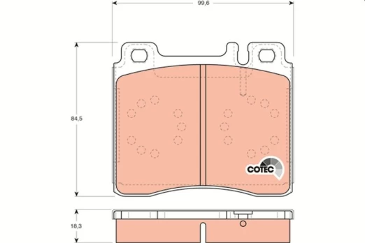 TRW GDB113 Brake pad set
