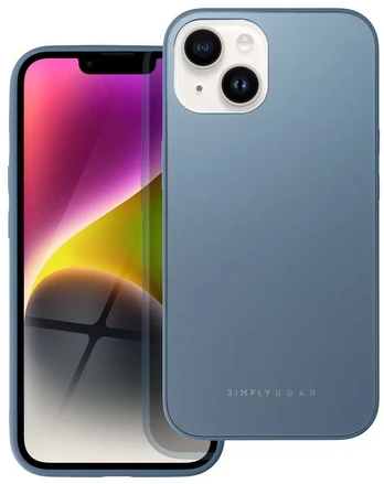Dėklas ROAR case MATTE GLASS for IPHONE 14 mėlynas