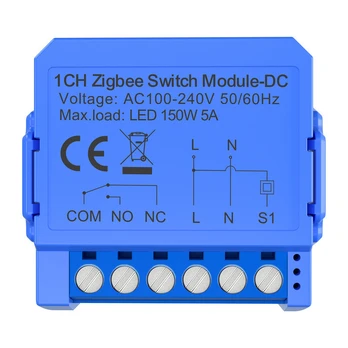 1-channel ZigBee switch module with voltage-free contact Avatto ZWSM16-DC32V-1